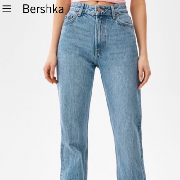 Bershka High Waist Straight Jean NWOT - Picture 3 of 9